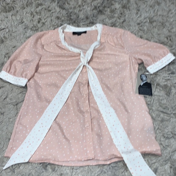 JASON WU FOR TARGET TIE NECK POLKA DOT BLOUSE. - Picture 1 of 4